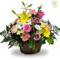 Basket full of flowers